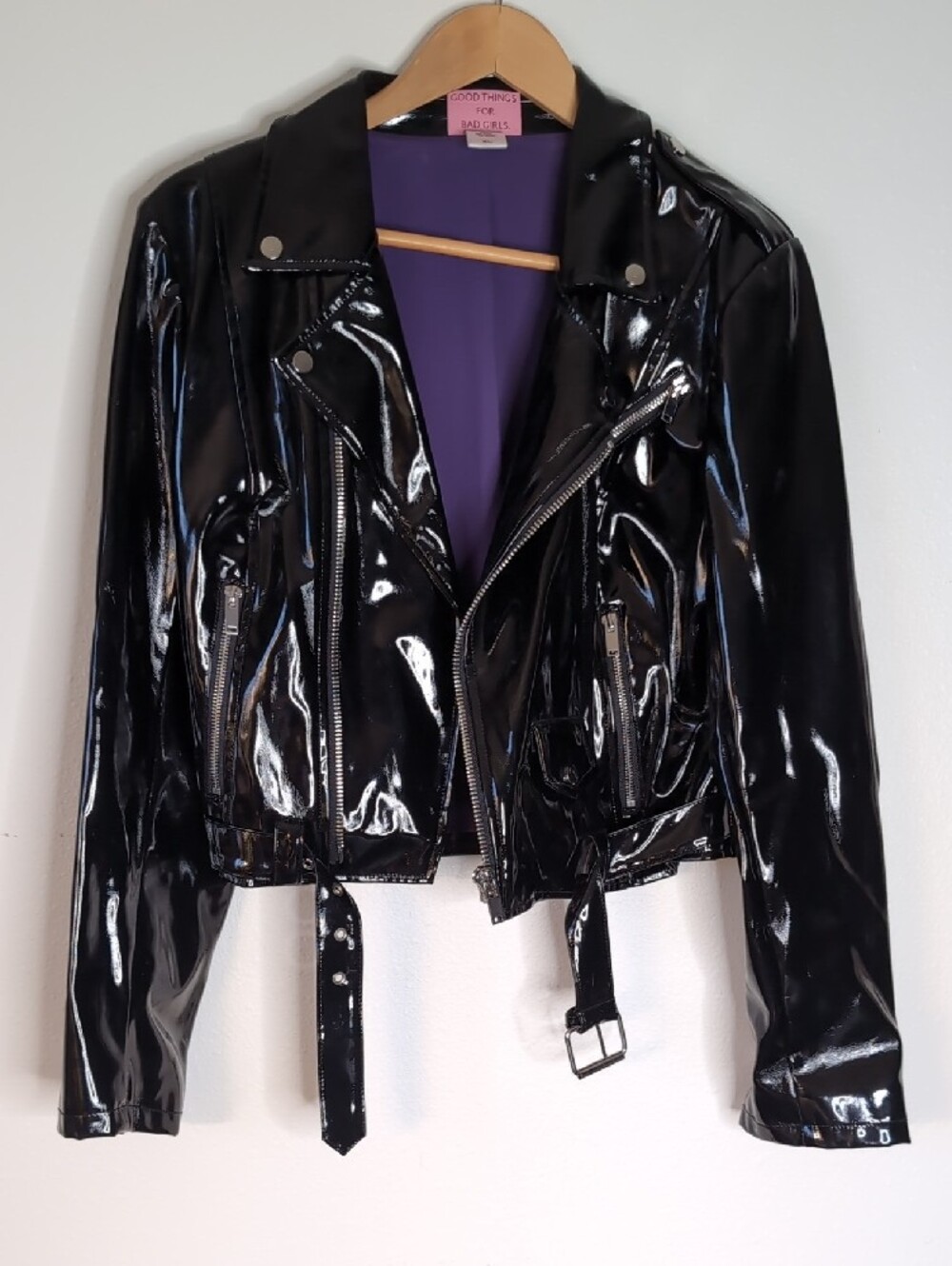 Vixen by Micheline Pitt Black Vinyl Jacket - Picture 6 of 6